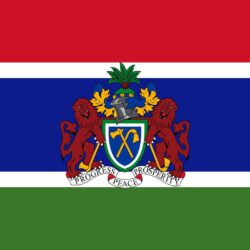 Wappen Gambia HD Wallpapers / Hintergrundbild
