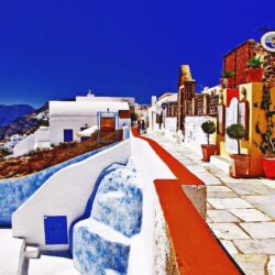Beautiful scenery at Santorini Wallpapers 1680×1050