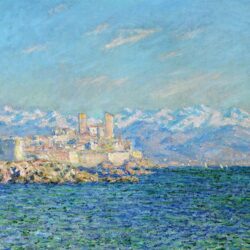 Wallpapers Claude Monet Antibes Sea Nature Mountains Pictorial art