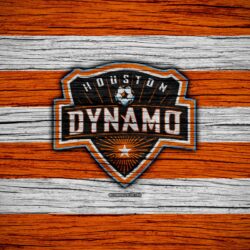 Download wallpapers Houston Dynamo, 4k, MLS, wooden texture, Western