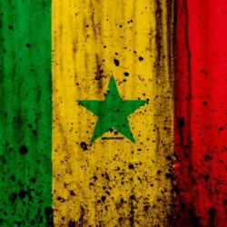 Download wallpapers Senegalese flag, 4k, grunge, flag of Senegal
