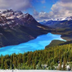 Moraine Lake Landscape Banff National Park Canada Blue Lake Rocky