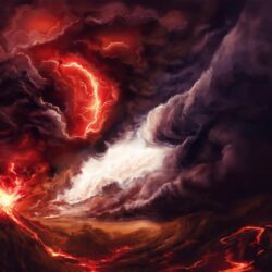 Fire Lightning Tornado HD Wallpaper, Backgrounds Image