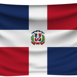 Dominican Republic Wrinkled Flag