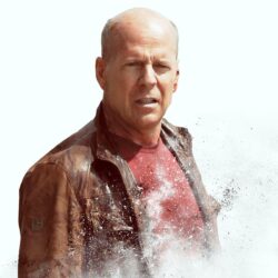 Famous movie actor Bruce Willis on white backgrounds wallpapers and