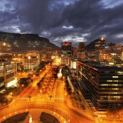 Cape Town 3D City Night Light Wallpapers