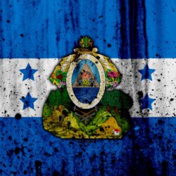 Download wallpapers Honduran flag, 4k, grunge, flag of Honduras