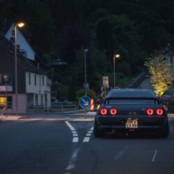 street light, Stance, nature, Nissan, BBS, midnight