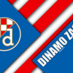 Download wallpapers GNK Dinamo Zagreb, 4k, blue white abstraction