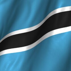 Flag of Botswana, the Symbol of Water Source and Farming