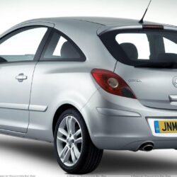 Vauxhall Corsa Back Pose In Silver Wallpapers