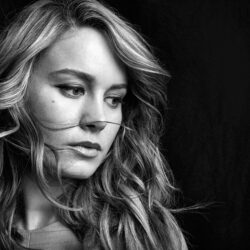 model, Women, Face, Brie Larson, Actress, Monochrome Wallpapers HD