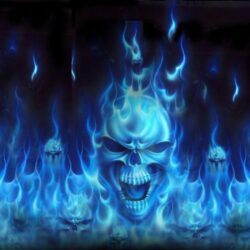 Blue Fire Wallpapers X Hd Def Fire Wallpapers Blue Skull Desktop