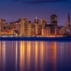 San Francisco USA City Reflection Water HD Wallpapers
