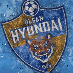 Download wallpapers Ulsan Hyundai FC, 4k, logo, geometric art