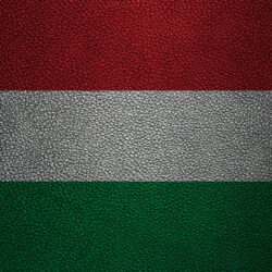 Download wallpapers Flag of Hungary, 4k, leather texture, Hungarian