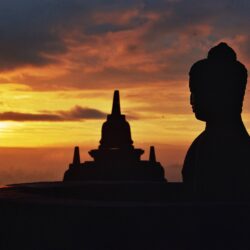 Twilight In Borobudur Temple HD Wallpapers Widescreen