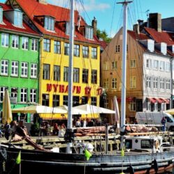 Download Wallpapers Copenhagen, Denmark, Pier, Buildings