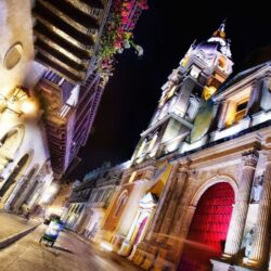 Wallpapers cartagena, colombia, night, street, architecture