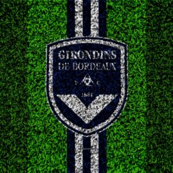 Download wallpapers FC Girondins de Bordeaux, 4k, football lawn