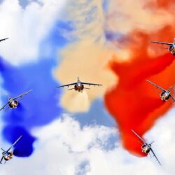 French flag airshow Wallpapers