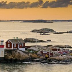 Sweden lighthouses islands Gothenburg wallpapers
