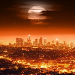 Los Angeles Skyline At Night California Wallpapers