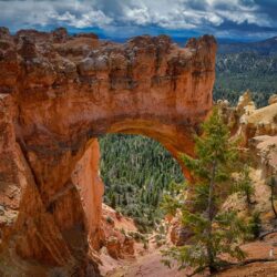 Natural Rock Bridge Bryce Canyon National Park Utah Wallpapers For