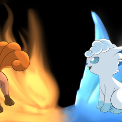 Vulpix fire and ice wallpapers by JollyThinker