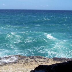 Ocean Sea Barbados Carribean Water Waves Blue Wallpapers For