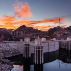 Hoover Dam at Sunset