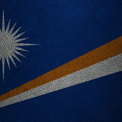 Download wallpapers Flag of the Marshall Islands, 4k, leather