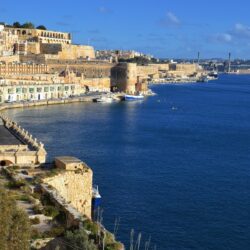 City of Valletta guarded by a stone frotress wallpapers