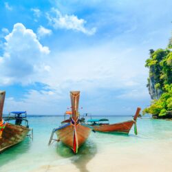 Download wallpapers tropical islands, Thailand, Phuket, boats, beach