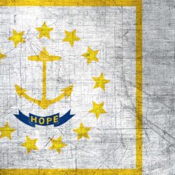 Rhode Islander Flag Metal