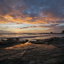 Sunset ocean landscapes nature coast Sun Nicaragua land Southern