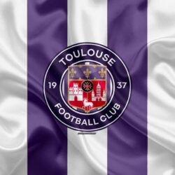 Download wallpapers Toulouse FC, new logo, 4k, french football club