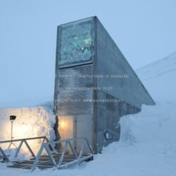 svalbard global seed vault nature winter