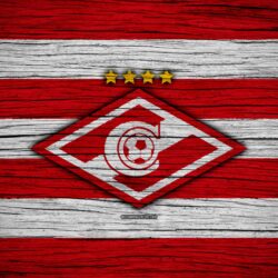 Download wallpapers FC Spartak Moscow, 4k, wooden texture, Russian