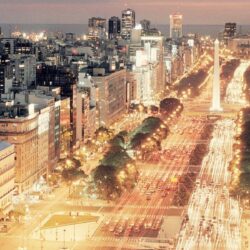 Download Wallpapers Buenos aires, Traffic, City, Night