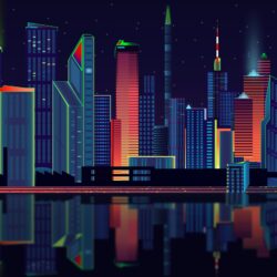 Download wallpapers city, vector, panorama hd backgrounds