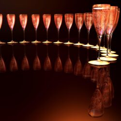 Photos Sparkling wine Reflection Food Stemware