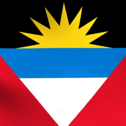 National flag of Antigua and Barbuda Stock Video Footage