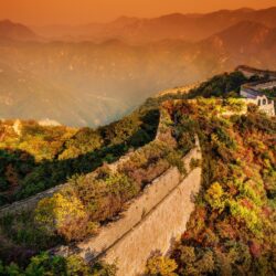 Sunset In Great Wall Of China Wallpapers
