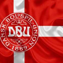 Download wallpapers Denmark national football team, emblem, logo