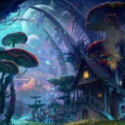 Fantasy image Mushroom Village HD wallpapers and backgrounds photos