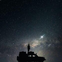 Download Wallpapers Stars, Sky, Space, Car QHD Samsung