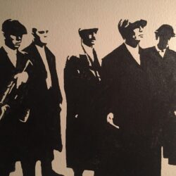 Peaky Blinders projector wall art I made!