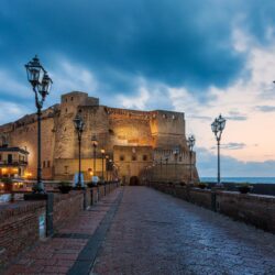 Fortress on the waterfront in Naples, Italy wallpapers and image