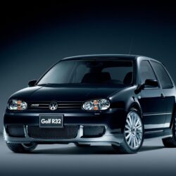 2002 Volkswagen Golf R32 car Germany black wallpapers